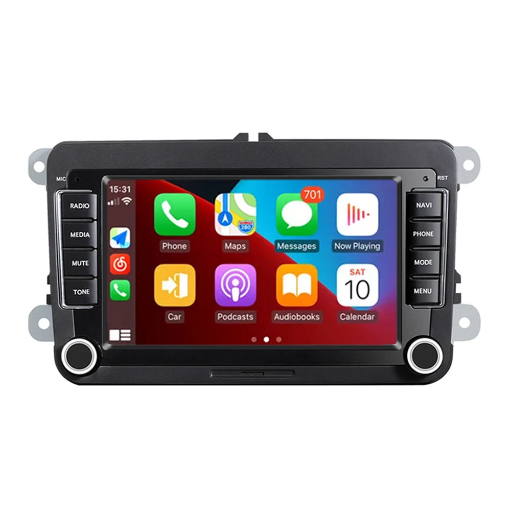 7 дюймов Android 12 CarPlay Автомобильный радиоприемник Wireless 2 DIN Автоаудио GPS BT FM RDS для Volkswagen/Passat/Polo/Golf 5 6/Touran