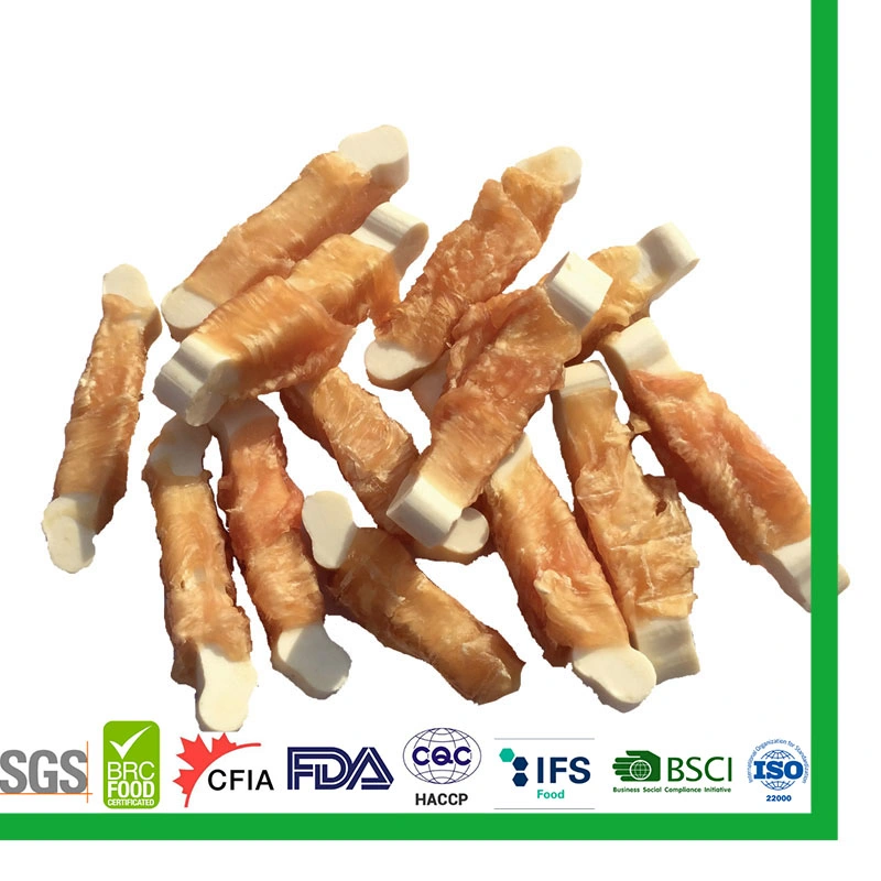 OEM ODM Free Sample Wholesale/Supplier Cheap High-Quality Chicken Wraps Cheese Bone Dog Dental Chews