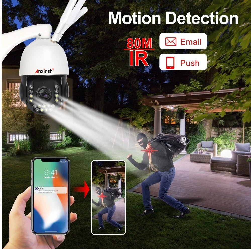 Anxinshi Super 4K 4G Wireless Security Camera with 30X Zom Camhi APP IP Camera