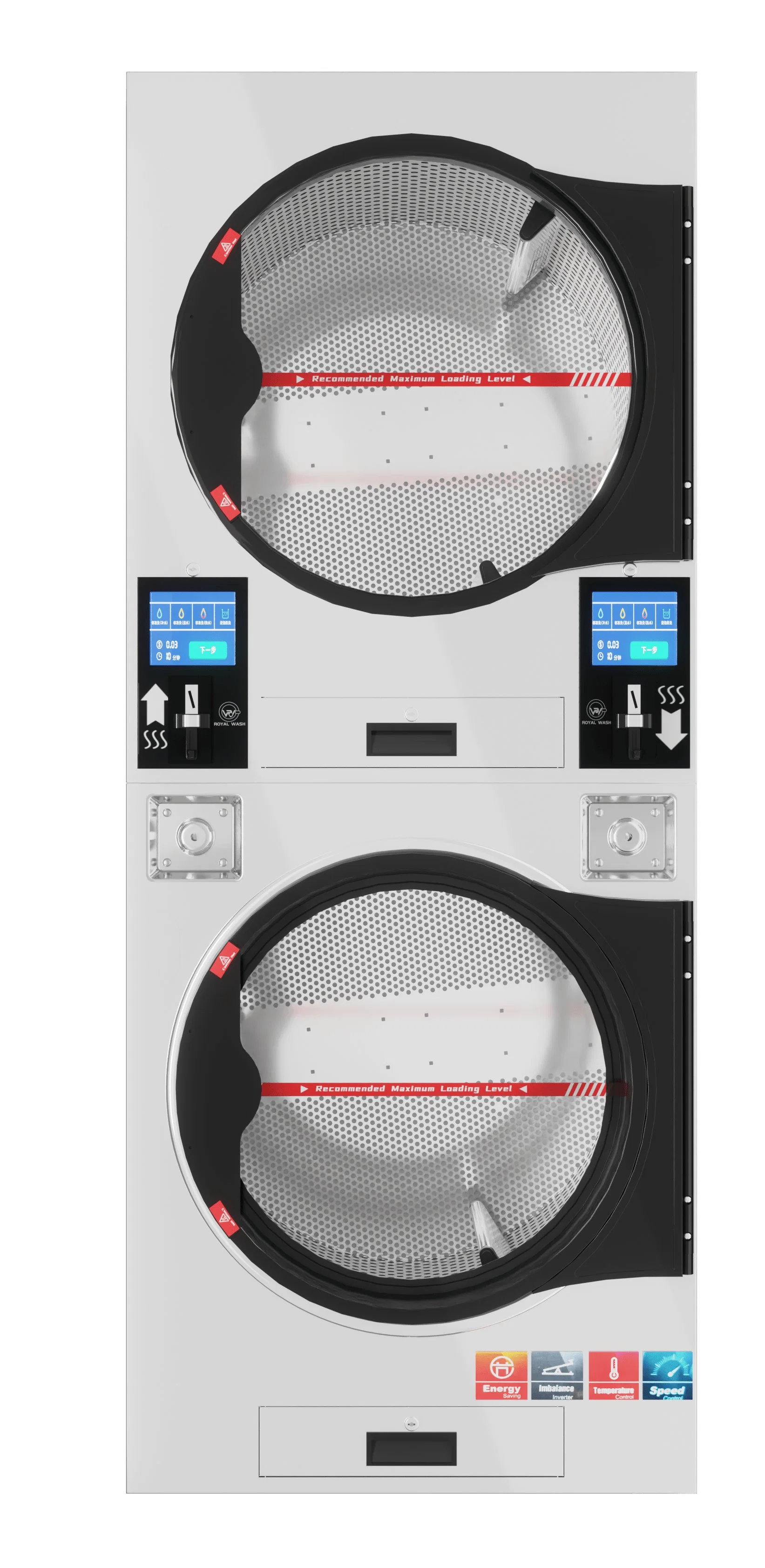 Commercial and Industrial Clothes Coin Operated Stacked Dryer