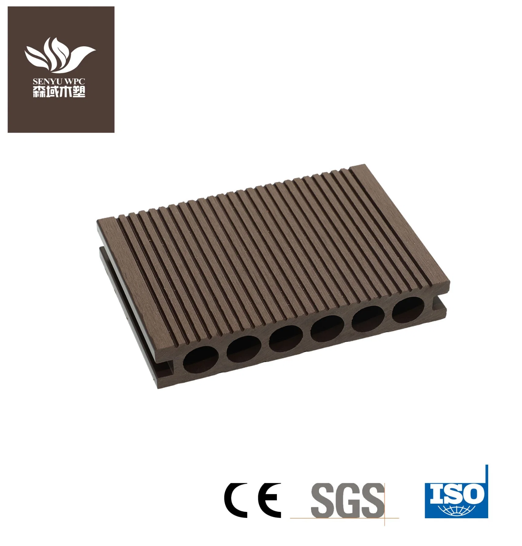 Hollow WPC Decking Board with UV Resistance Waterproof CE SGS ISO