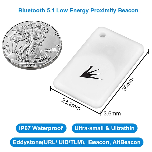 Feasycom Portable Small-Size Long Service Life Bluetooth 5.1 Tag Low Energy Proximity BLE Beacon Card Supports Ibeacon Eddystone