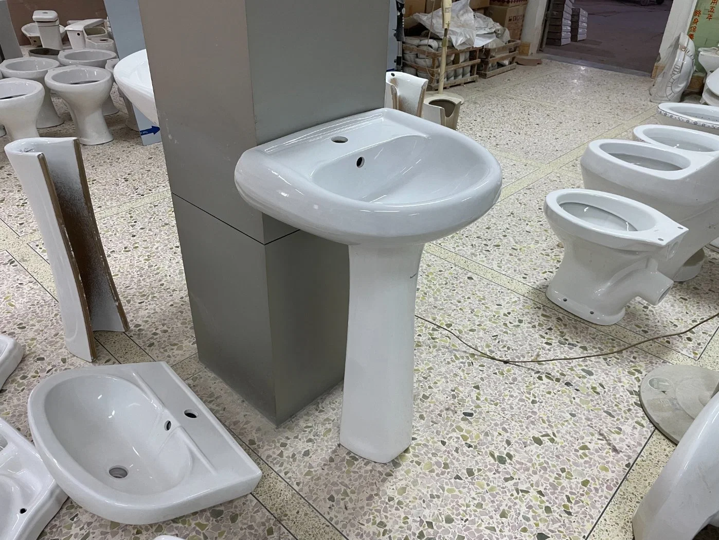 China Günstige Twyford Pedestal Basin Keramik Sanitärkeramik für Nigeria Ghana