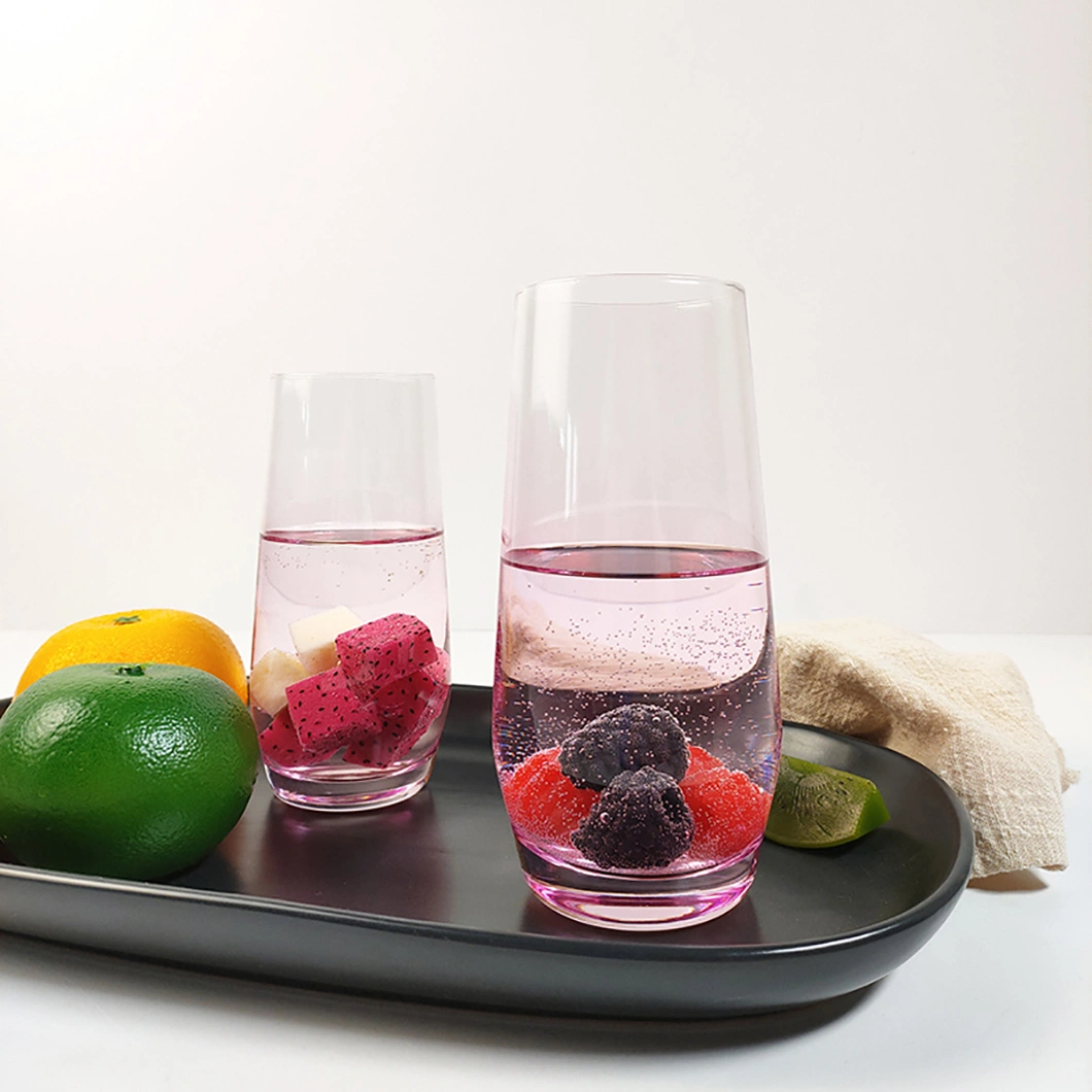 Cuvette en verre droites avec une seule couche de verre pour le thé vert transparent de ménage Heat-Resistant tasse à vin de la Coupe du jus de fruits