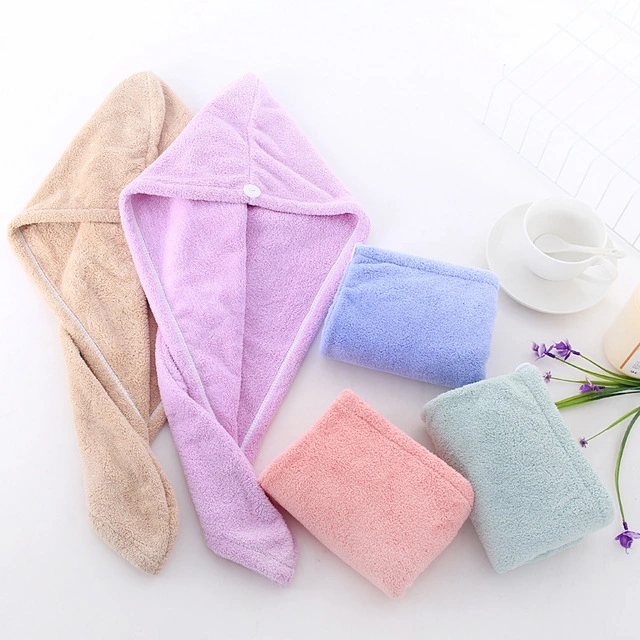 Water Absorbent Magic Dry Hair Cap Miniso Style for Salon Towels