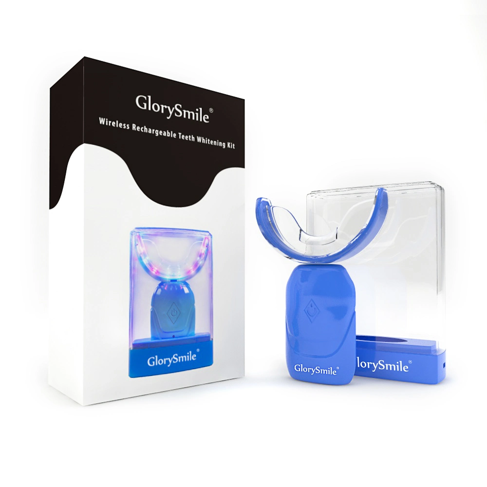 Mayorista/Proveedor muestra gratuita Rosa Azul profesional uso doméstico dientes recargables Kit de LED de blanqueamiento con dientes de soporte logotipo privado de blanqueamiento