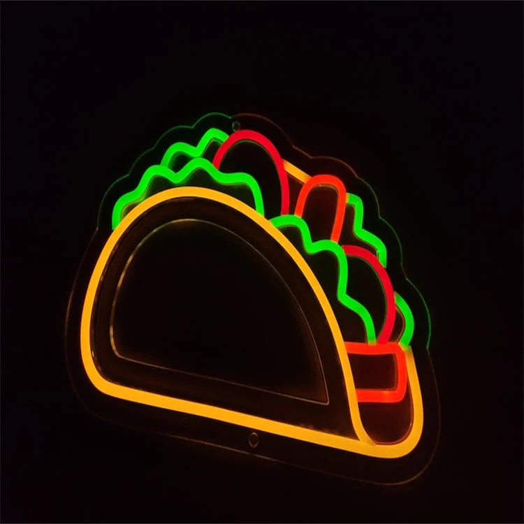 Glodmore2 decoração personalizada parede Tacos LED Bar Open Sign LED Sinal de luzes néon sinal do visor elétrico