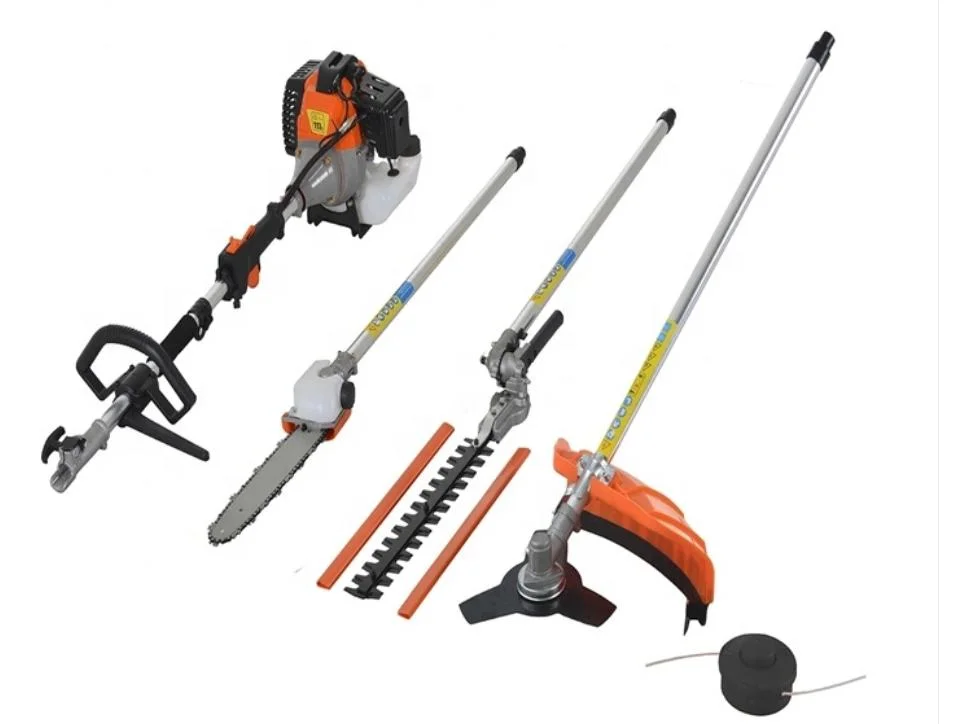 4-in-1 Gasoline Power Multi-Function Garden Tools Pole Chainsaw Hedge Trimmer and Brush Cutter