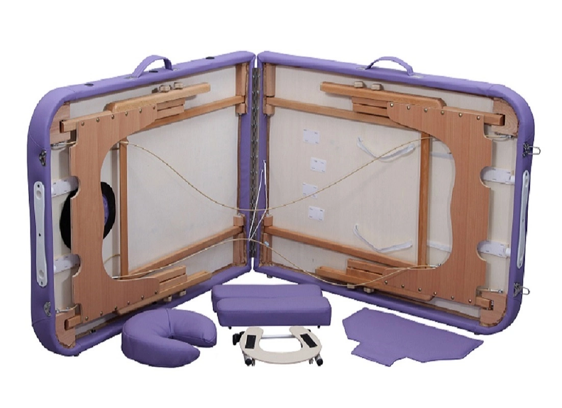 Sturdy Wooden Frame Beauty Folding Massage Table