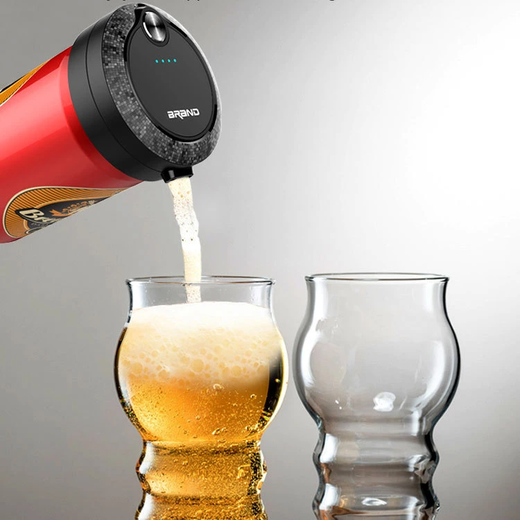 New Stylish Rechargeable Ultrasonic Automatic Canned Beer Bubbler Dispenser Bar Accessories