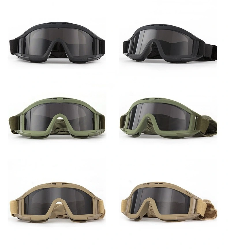 Hot Selling Tactical Combat Men Tactical Military Style Goggles Shooting Glasses