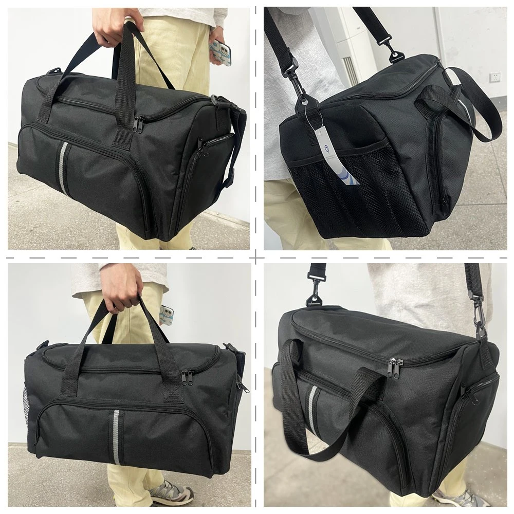 New Collection Handle and Shoulder Strap Polyester Luggage Bag Large Capacity Travel Duffle Bag with Shoes Compartment Custom