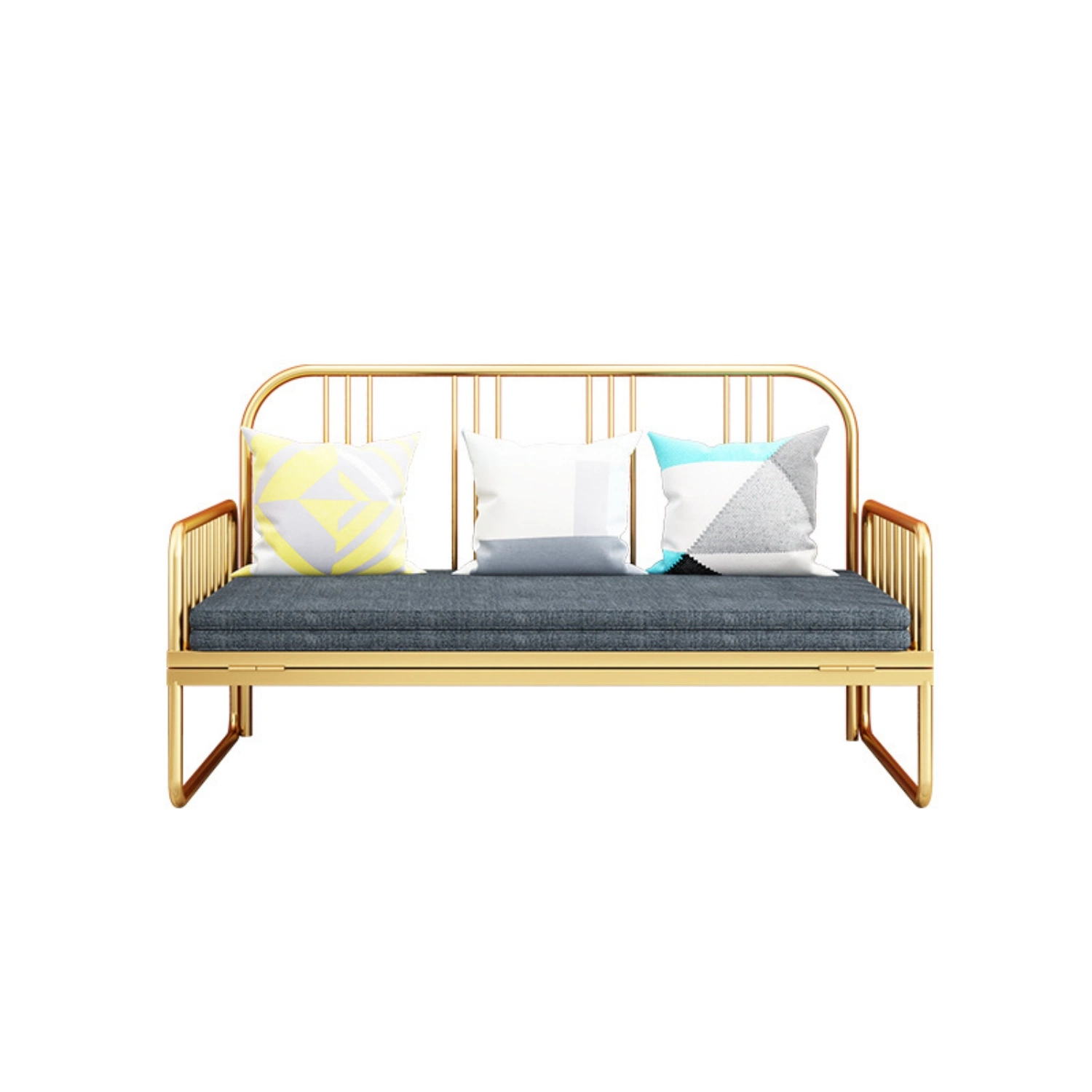 Nordic Small Apartment Day Bed Metal Sofa Bed