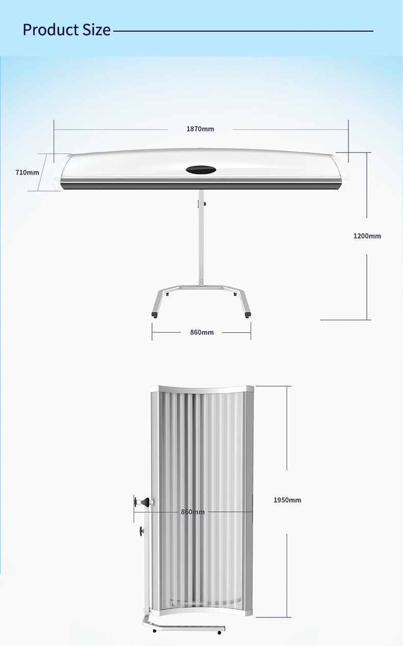 Tanning Salons Solarium Machine W1 Home Use UV Light Lying Sunbath Equipment Horizontal Designed 360 Degree Rotation Sunbed