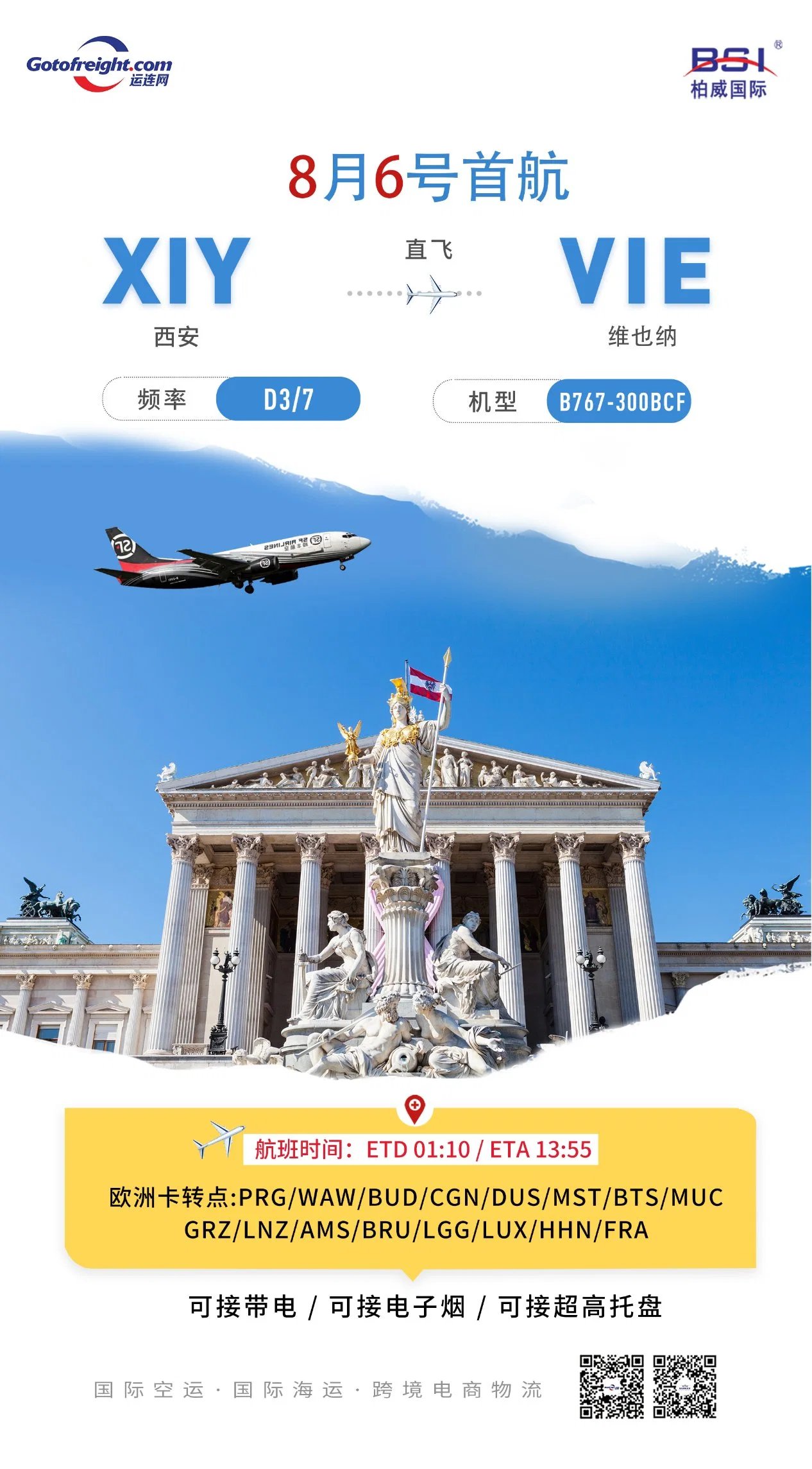 Newly Opened Direct Air Flight to Vienna