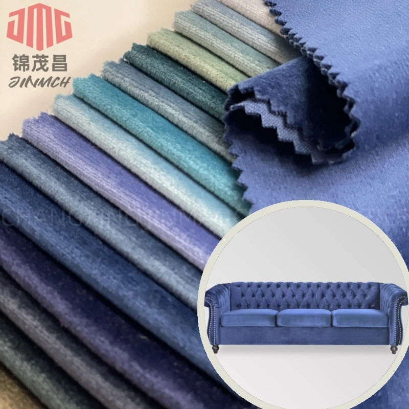 La fábrica de tejido de poliéster 100% tejido de felpa de terciopelo de Holanda Plain teñido de 180-270g/m² para el hogar sofá textil cortina almohada