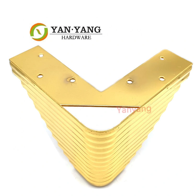 Golden Color Square Metal Furniture Leg Replacement Iron Sofa Feet