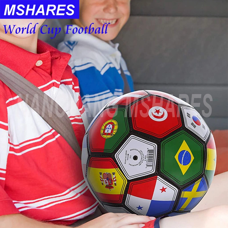 World Cup Flag Design Glossy PU Training Size 5 Soccer Ball