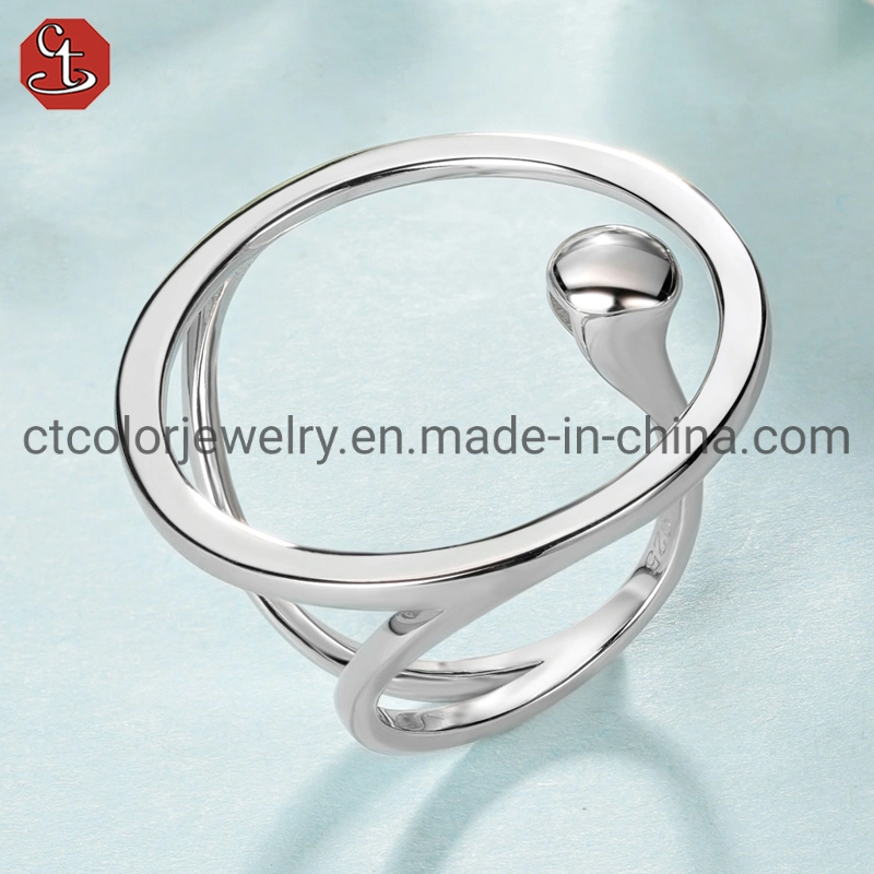 Fashion Jewelry Wholesale/Supplier 925 Sterling Silver Ring Plain Ring Women Accessories