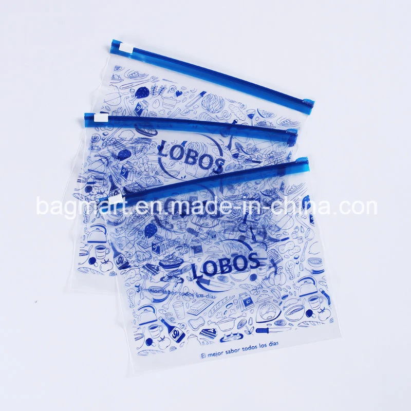 Color Printed Customized Dsigan Plastic Slider Packaging Bag, with Anti-Bacteria Additive