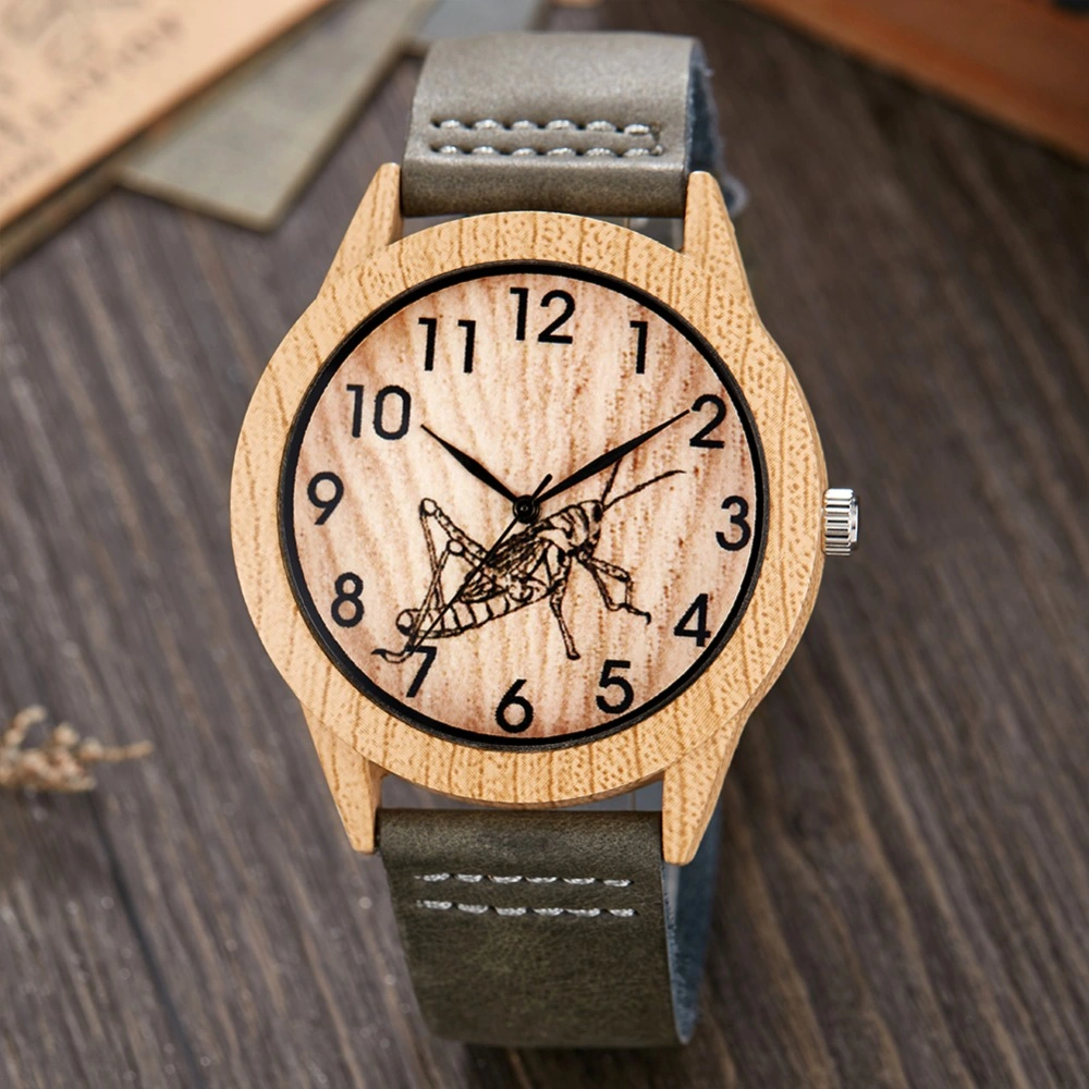 شعار مخصص زوجان شاهدان الرجال النساء Wood Fashion Watch