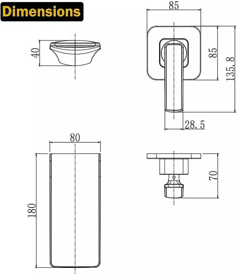 Wall Mount Bathroom Sink Faucet Black + Rose Gold Basin Faucet Single Handle with Rough-in Valve Single Handle