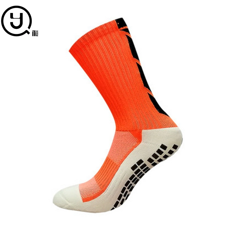 New Design Polyester/Cotton Custom Non Slip Football Socks / Custom Logo Soccer Socks