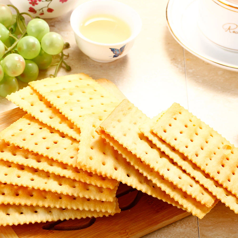 Salada de alimentos saludables galletas de soda Saltine Snack crackers en stock