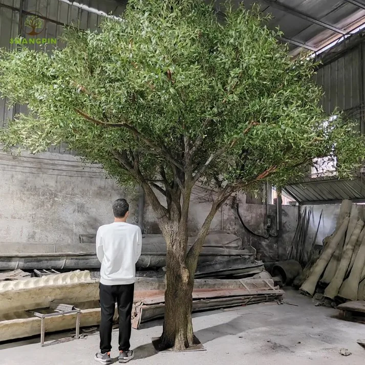 Contáctenos directamente en Factory Direct para obtener una muestra gratuita de un árbol de olivo artificial grande personalizado para exteriores, planta artificial