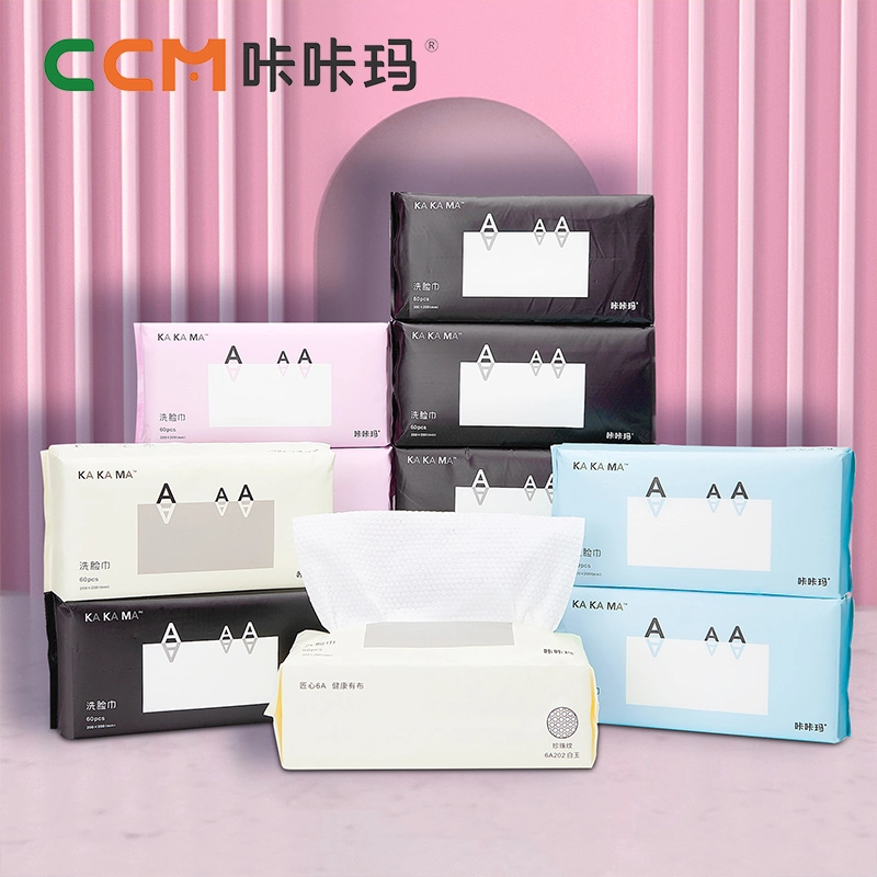 Custom Logo Disposable Baby Face Cleaning Washable Soft Cotton Facial Tissue Paper Dry and Wet Use