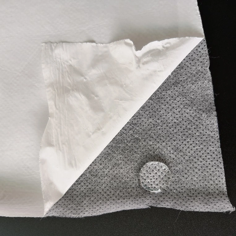 Waterproof PE film Glue Coated with PP Spunbond Nonwoven Fabric with High Beathability