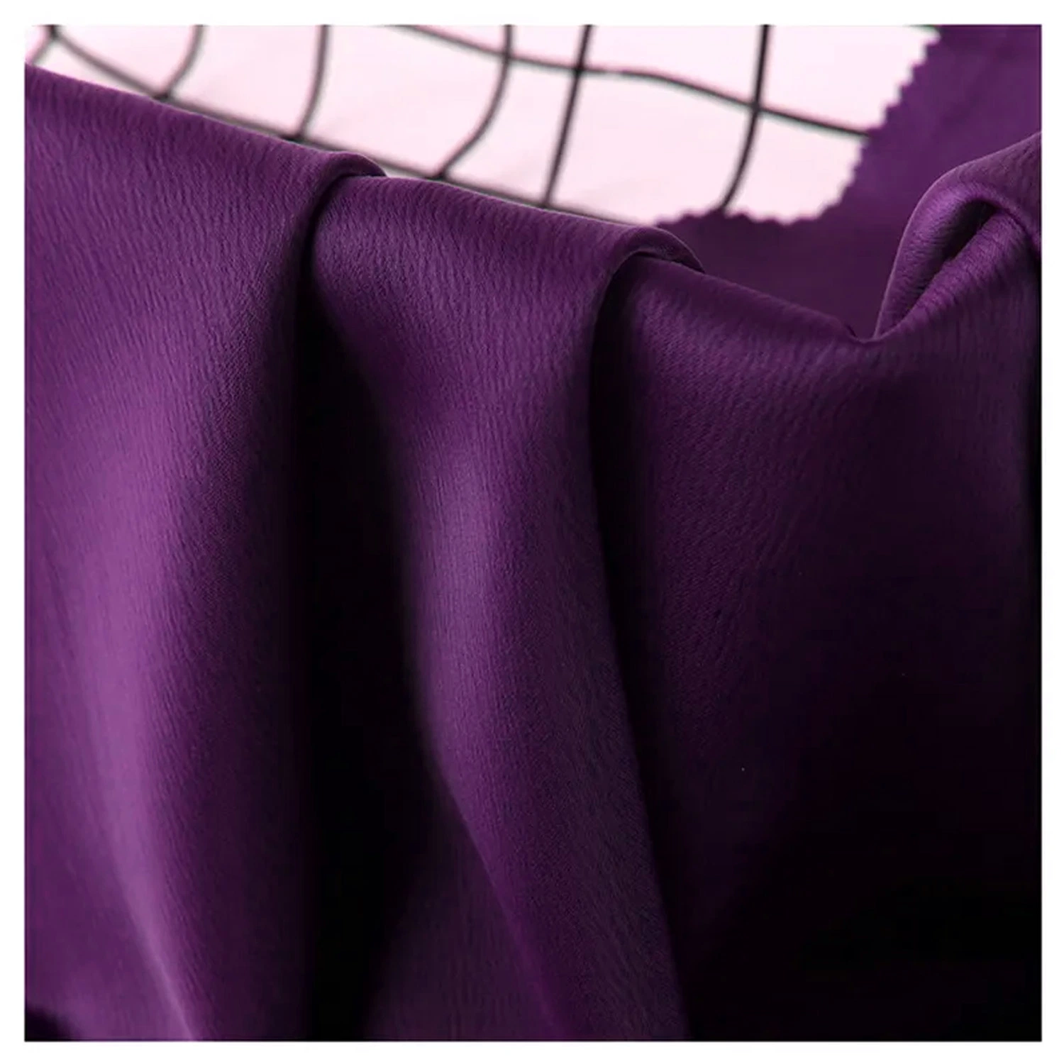 Crepe Crinkle Satin Polyester Spandex Textile Fabric for Dress