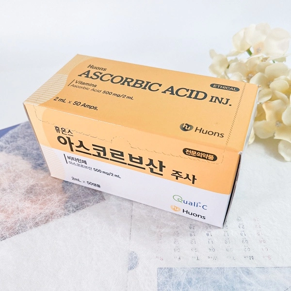 2023 Corea Precio al por mayor Venta caliente Comprar Huons de ácido ascórbico vitamina C pura inyección Anti-Wrinkle Blanqueamiento facial antienvejecimiento ampolla