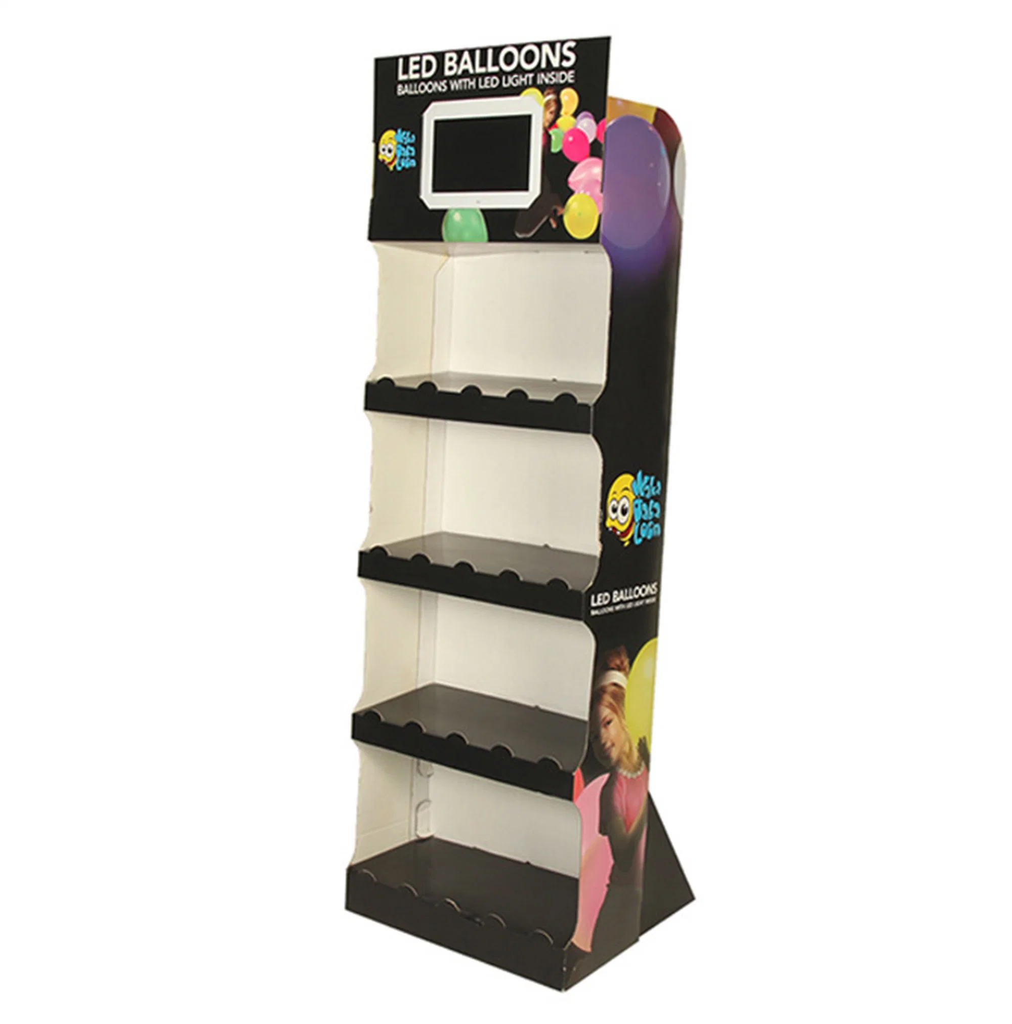 Easy Assemble 4 Tiered Cardboard Retail Product Displays