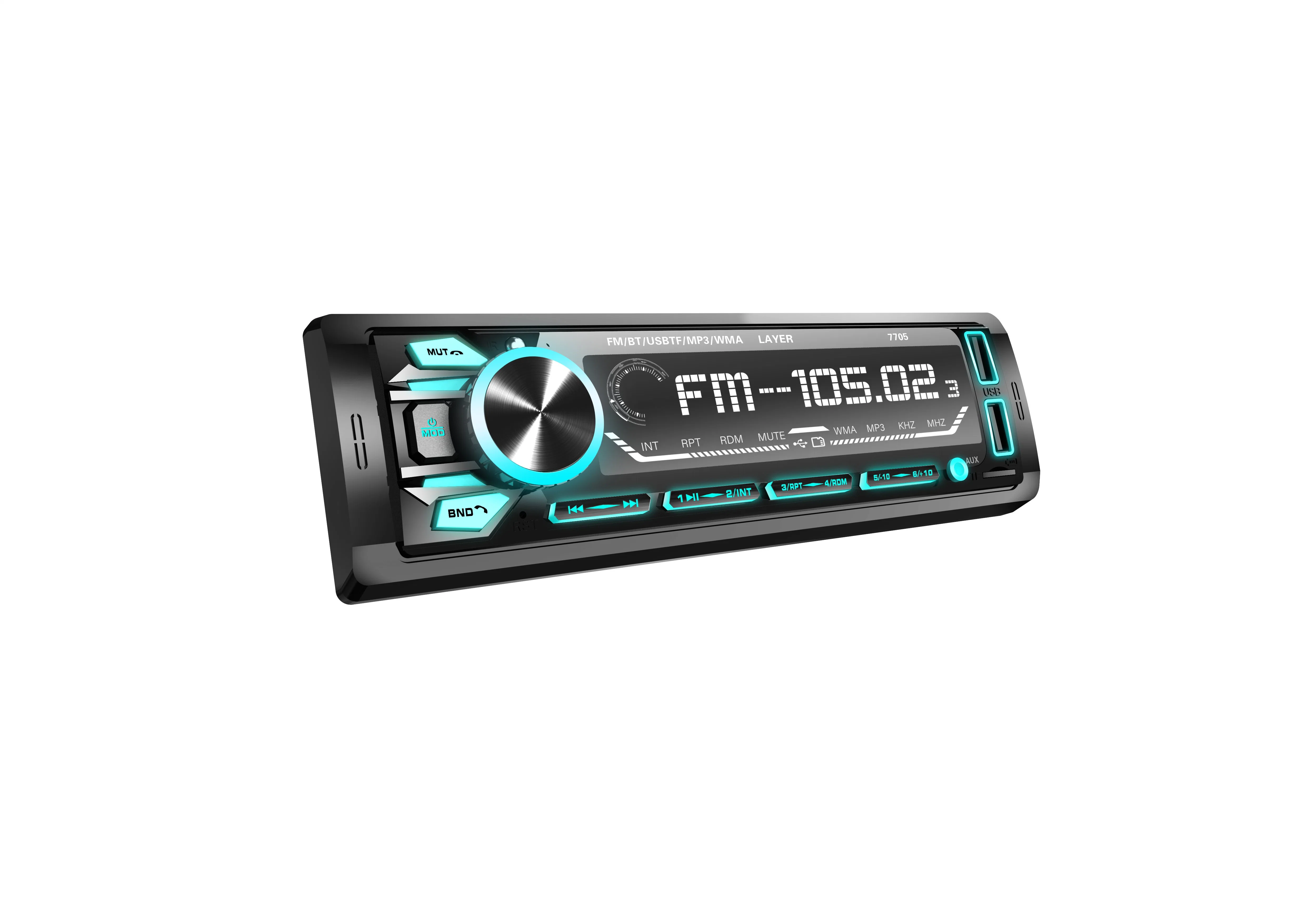 راديو 7705car مع مشغل صوت MP3 للسيارة FM وجهاز إرسال FM