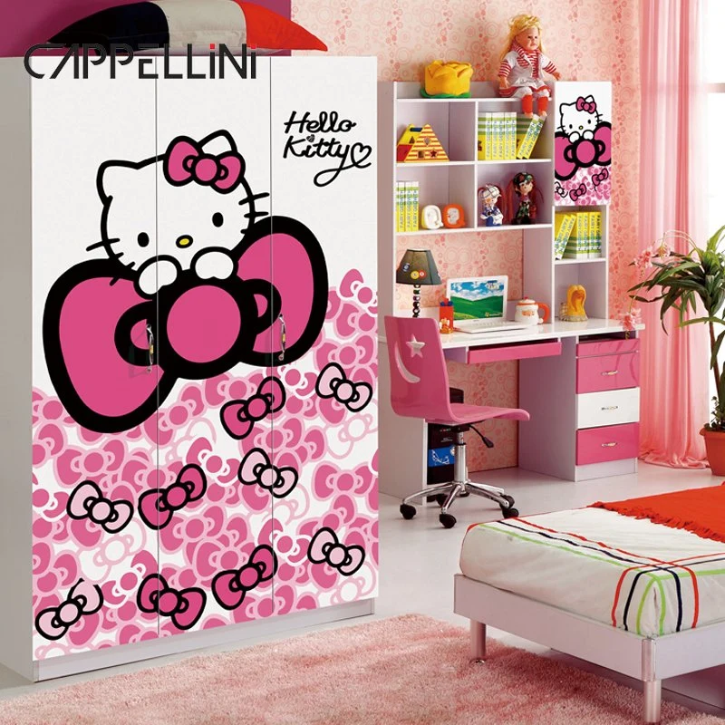 Fábrica de Cappellini al por mayor niños cama Chica habitación de madera Rosa Princesa Juegos de cama Mobiliario de dormitorio para niños