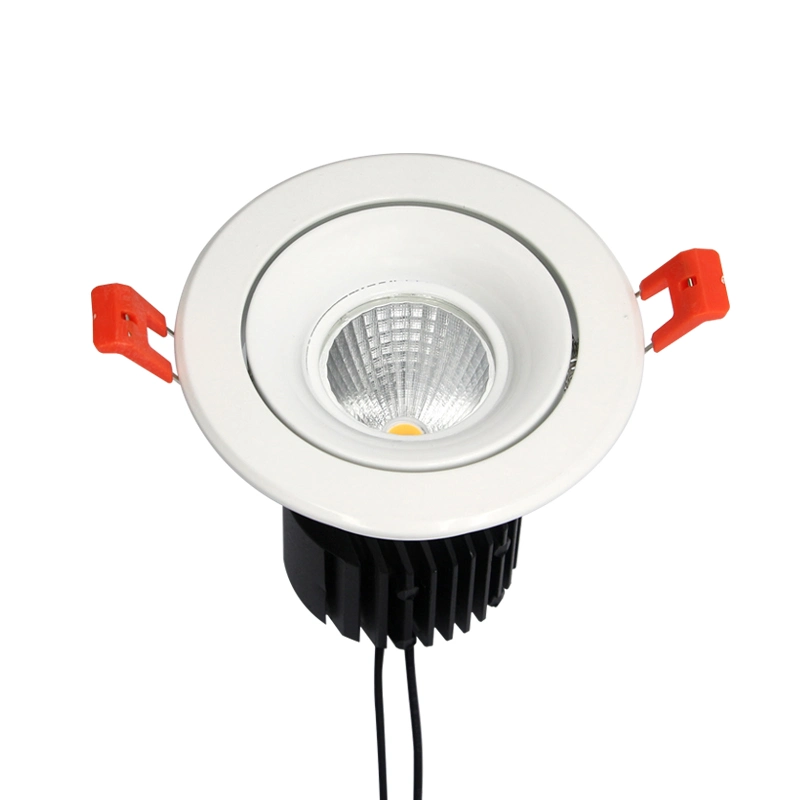 220V-240V aluminio fundido GU10 7W 10W 15W Antideslumbramiento regulable para interiores Accesorio COB LED empotrable Luz puntual ajustable