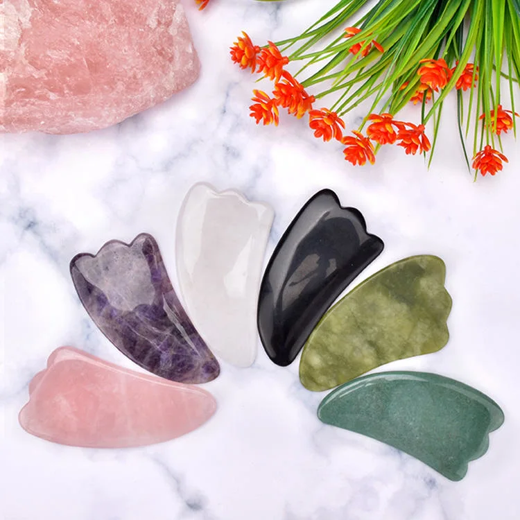 Commerce de gros 100% naturel clair Quartz Rose Pierre Guasha Jade