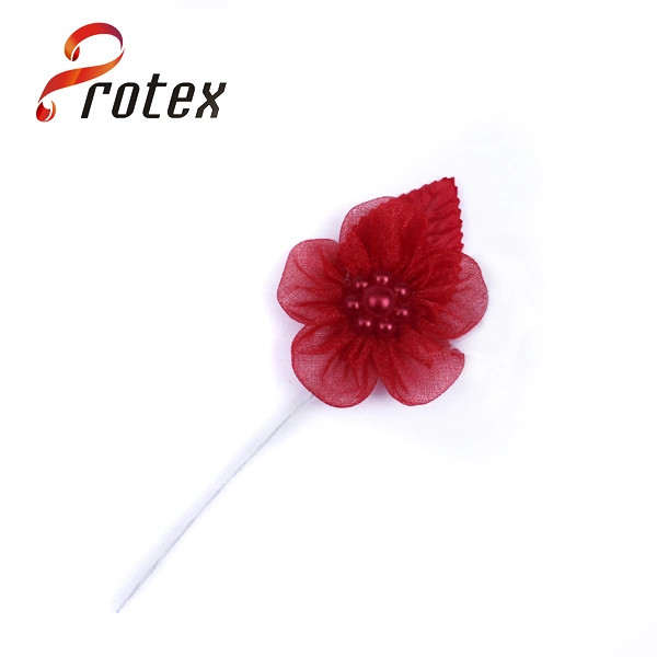 Regal Red Wedding Decoration Materials Handmade Organza Flower