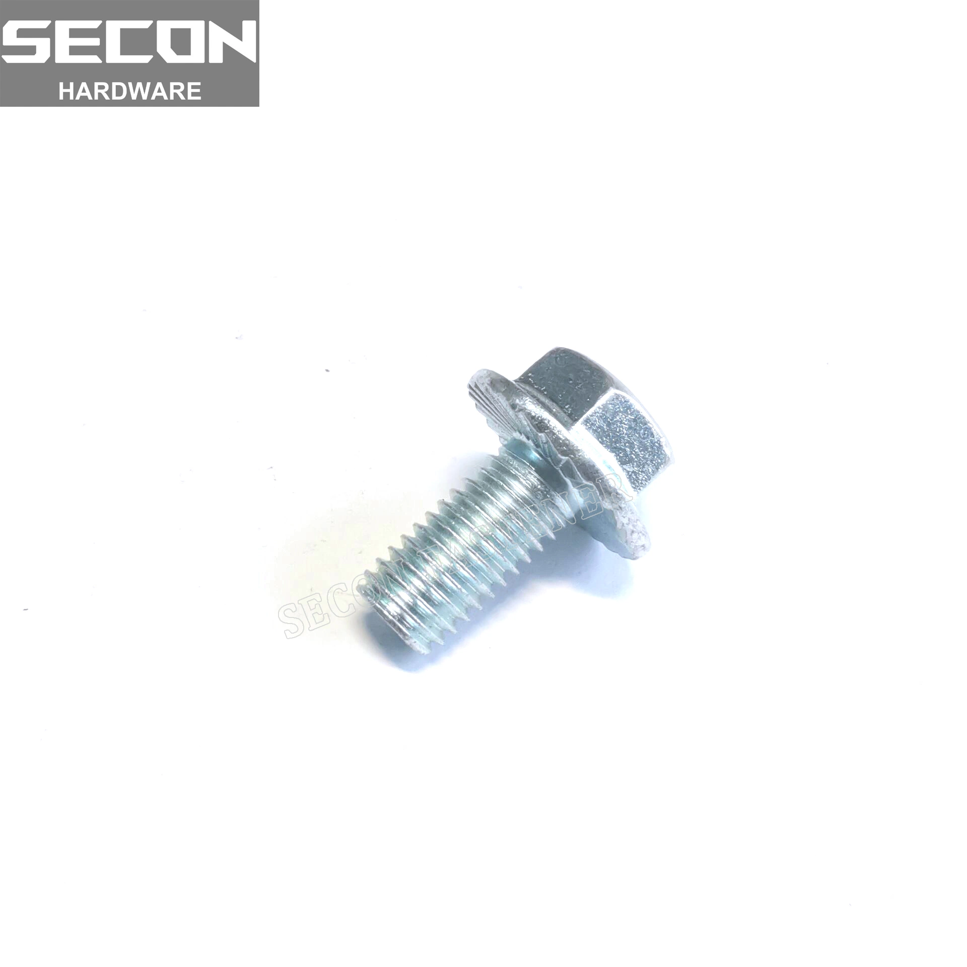 Fabricado en China 8,8 grado brida plana de cabeza hexagonal tornillos de cabeza hexagonal de perno de sujeción con dientes antideslizamiento para tornillo de adaptador de motocicleta de automóviles