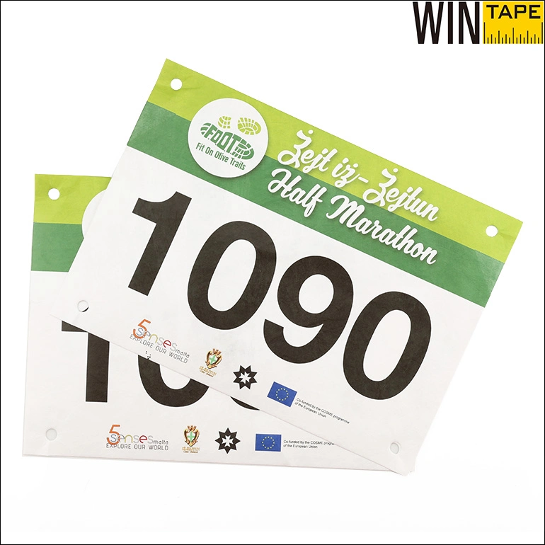 colorful Bespoke Running Printing Paper Bib Number