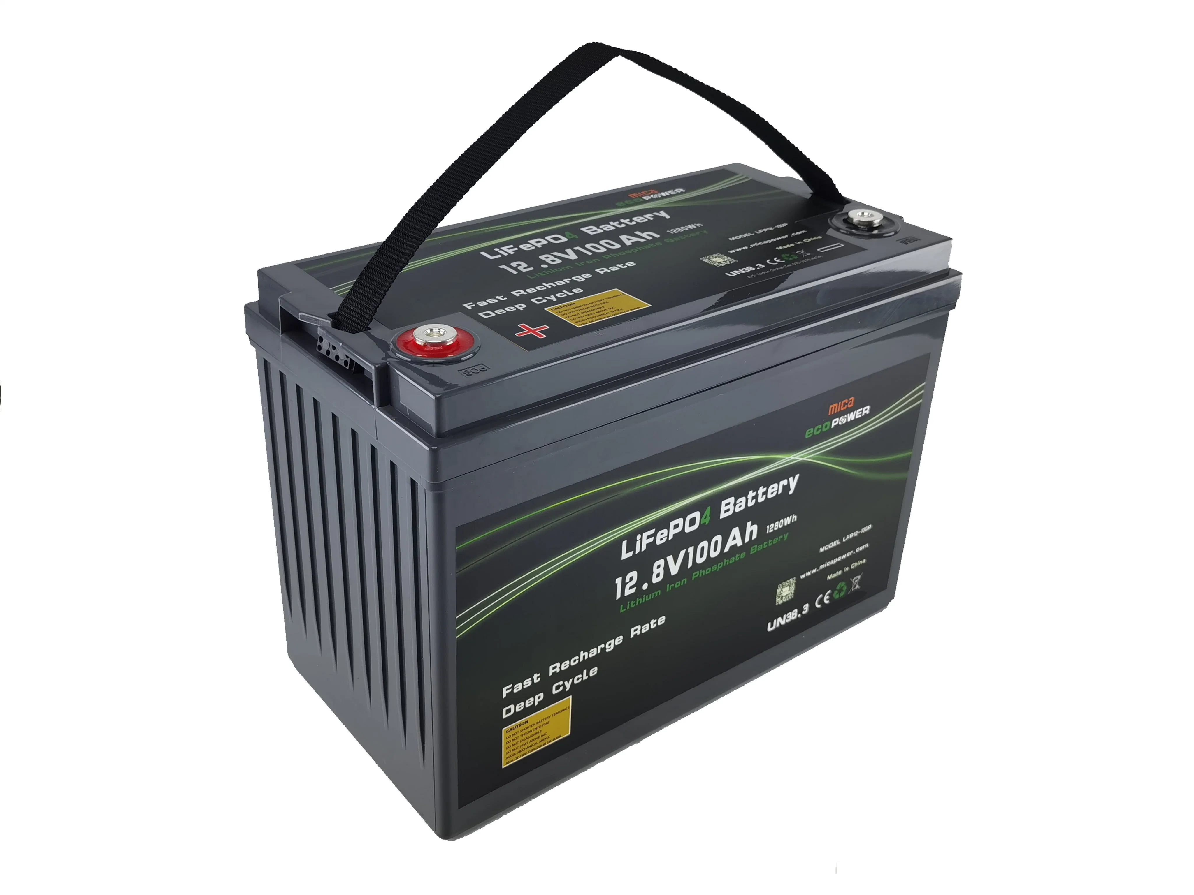 Le Mica Batterie LiFePO4 12V 100Ah Batterie au lithium pour OEM de stockage de l'énergie solaire