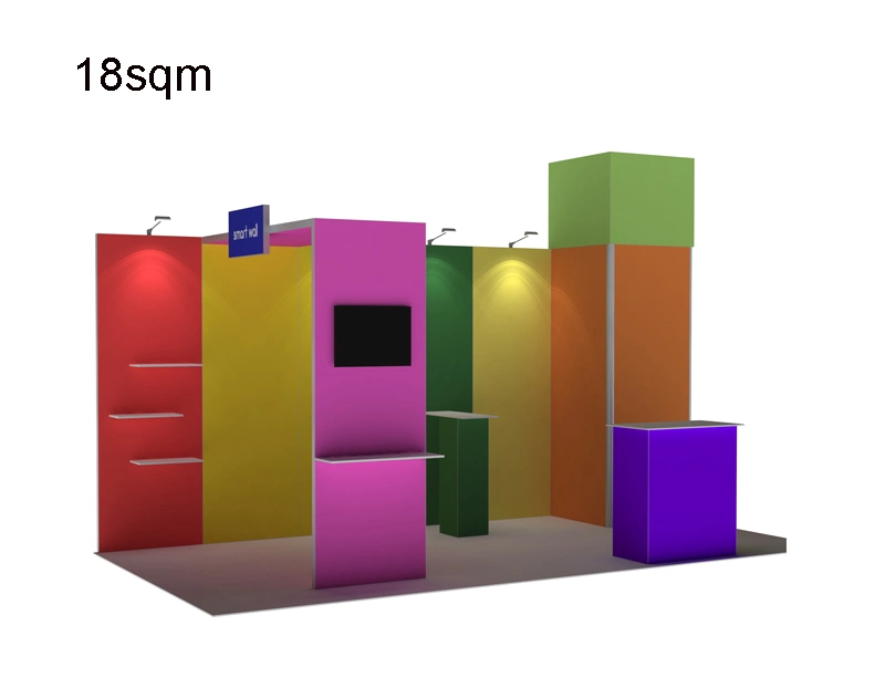 Soporte de pared inteligente de estructura sencilla modular de aluminio para exposiciones