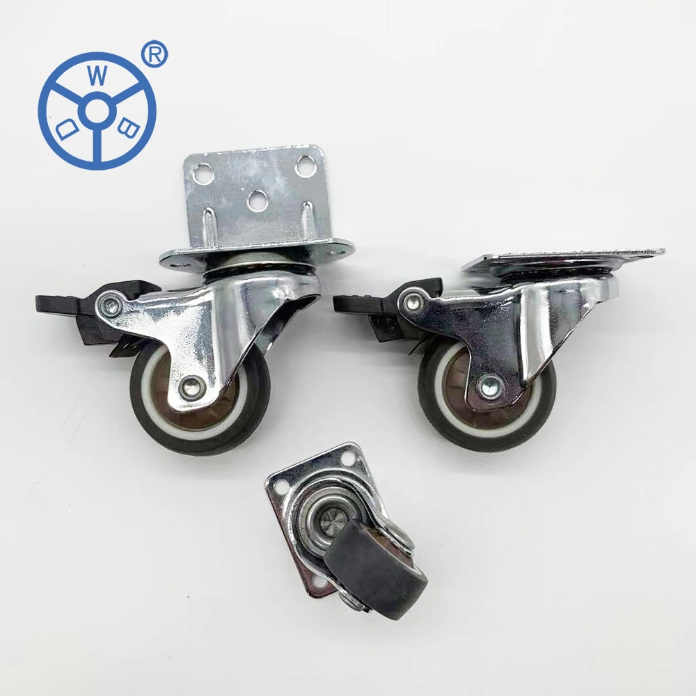 Wbd Manufacturer Furniture 75mm Casters Top Plate TPR Wheel