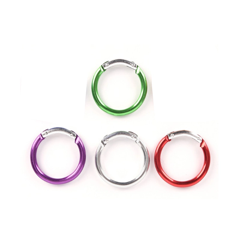 Small O Shape Metal Carabiner Hook Spring Snap Round Keychain Carabiner with Custom Logo