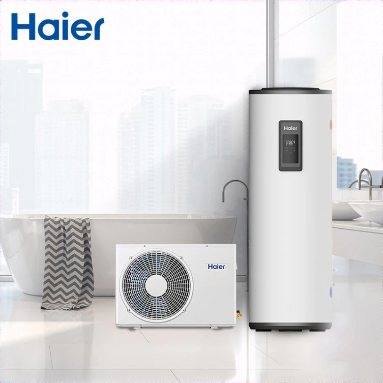 Haier A+ WiFi-Steuerung Hochtemperatur-Cop-Luftquelle Luft-Wasser-Split-Heat-Pumpe Warmwasserbereiter