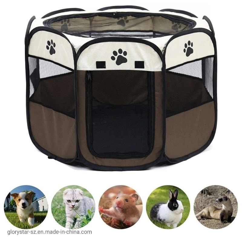 Portable Folding Pet Cat Fence Tent Dog Cage Dog House