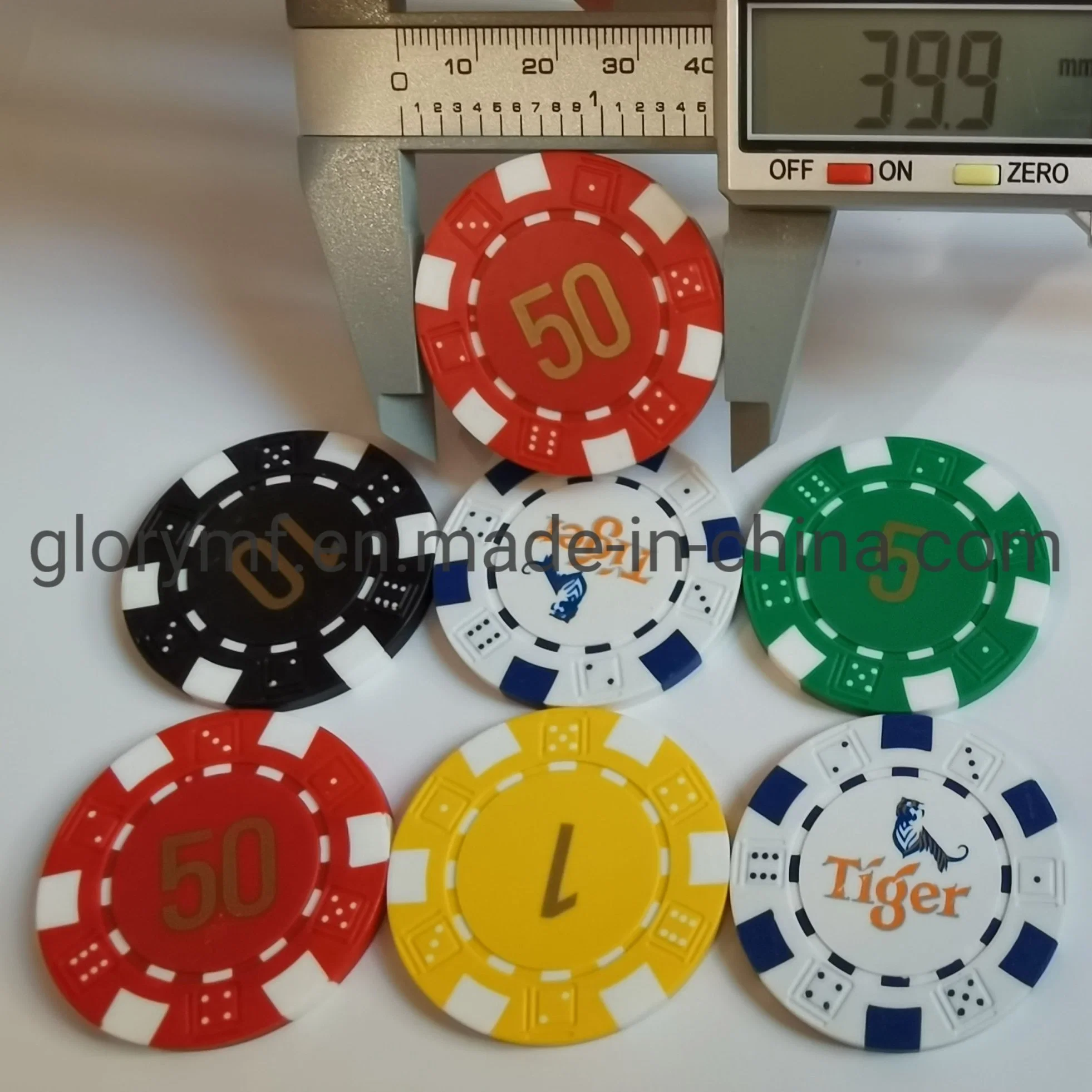 Custom Logo and Color Plastic Game Poker Chips