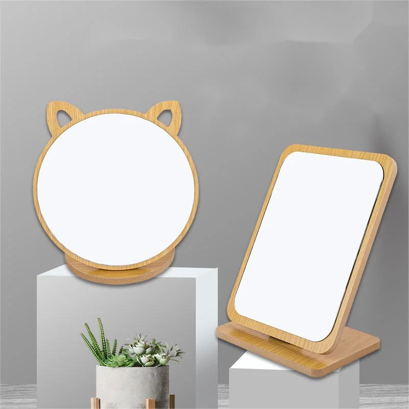 Beauty Tools Sleek Wholesale/Supplier Adjustable Wooden Tabletop Makeup Mirror