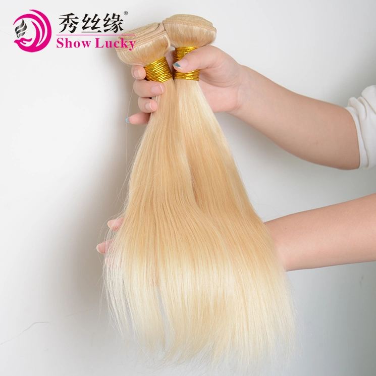 Beauty Hair Extension Peruvian Virgin Human Hair Silky Straight Blonde 613# Hair Bundles